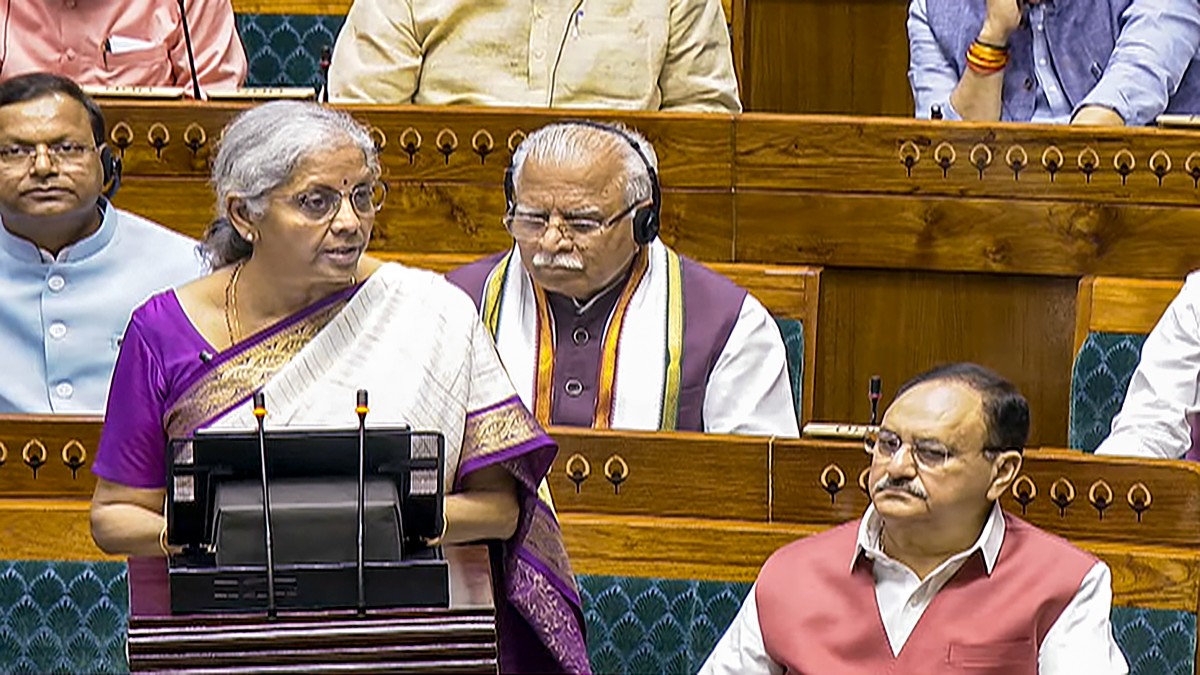 Union Finance Minister Nirmala Sitharaman presents the Union Budget 2024-25 in Lok Sabha, in New Delhi, Tuesday, July 23, 2024. PTI Union Finance Minister Nirmala Sitharaman presents the Union Budget 2024-25 in Lok Sabha, in New Delhi, Tuesday, July 23, 2024. PTI