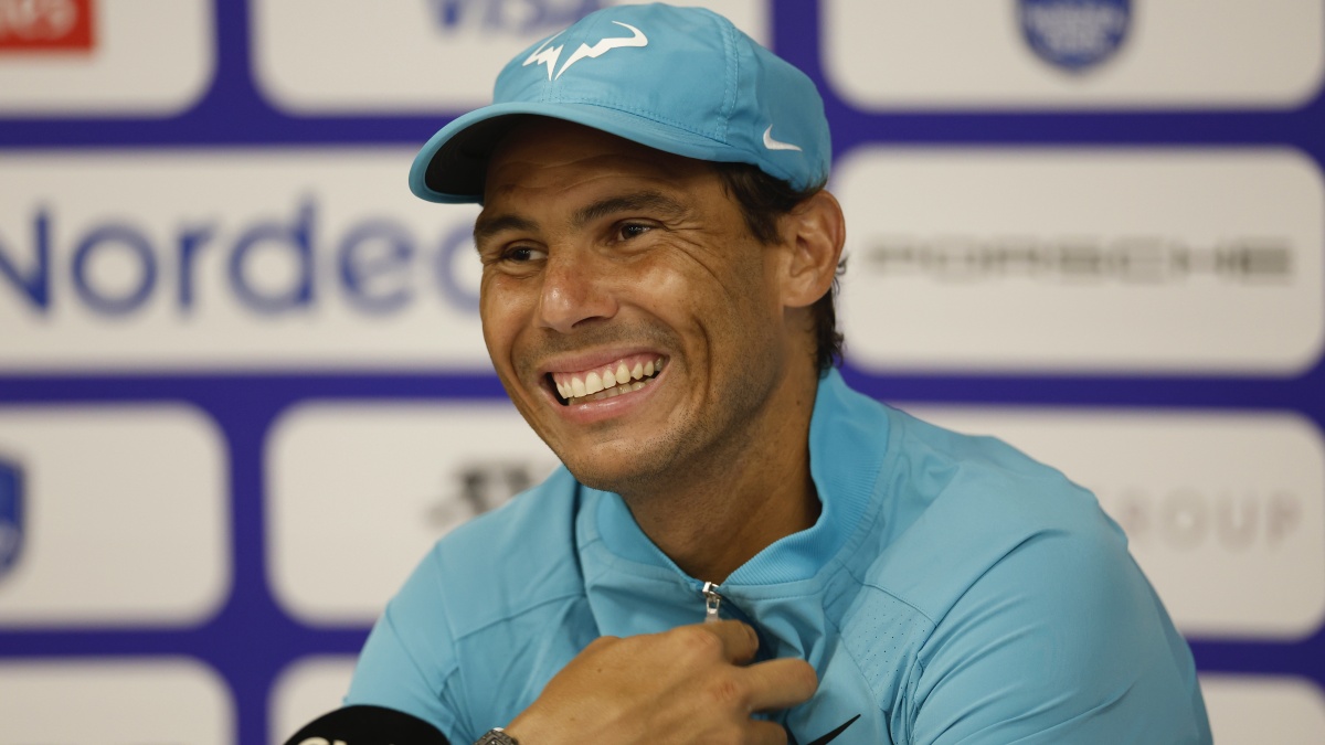 Rafael Nadal speaks during a press conference after his match against Leo Borg, at the Nordea Open in Bastad. AP Rafael Nadal speaks during a press conference after his match against Leo Borg, at the Nordea Open in Bastad. AP