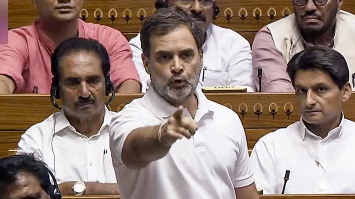 Leader of Opposition Rahul Gandhi attacked the Centre over the Agniveer scheme. Source: Screengrab/SansadTV Leader of Opposition Rahul Gandhi attacked the Centre over the Agniveer scheme. Source: Screengrab/SansadTV