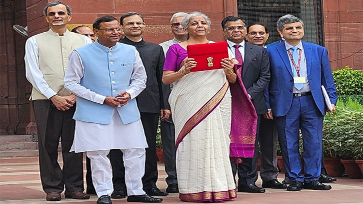 Finance Minister Nirmala Sitharaman along with her team. ANI Finance Minister Nirmala Sitharaman along with her team. ANI