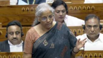 Finance Minister Nirmala Sitharaman in Lok Sabha on Monday. ANI
