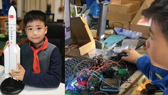 In August 2022, Yan embarked on an ambitious project to build his first homemade solid-fuel rocket. This endeavour took him 10 months. By June of the following year, he was ready to launch his creation, which he named Sen Xing. Image Credit: Douyin