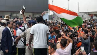 Team India arrived in Delhi at 6 AM IST from Barbados on a chartered flight. AP images