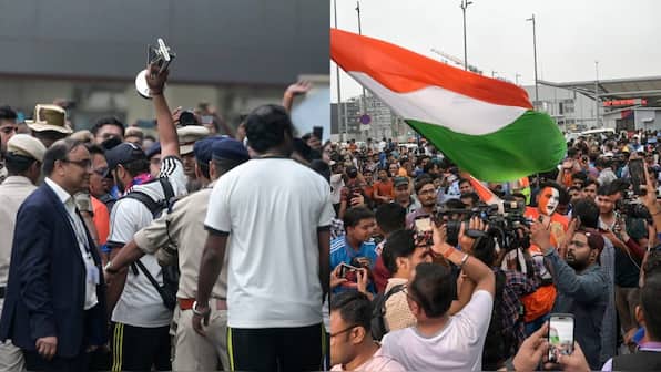 WATCH: Team India reach Delhi airport, receives grand welcome from fans