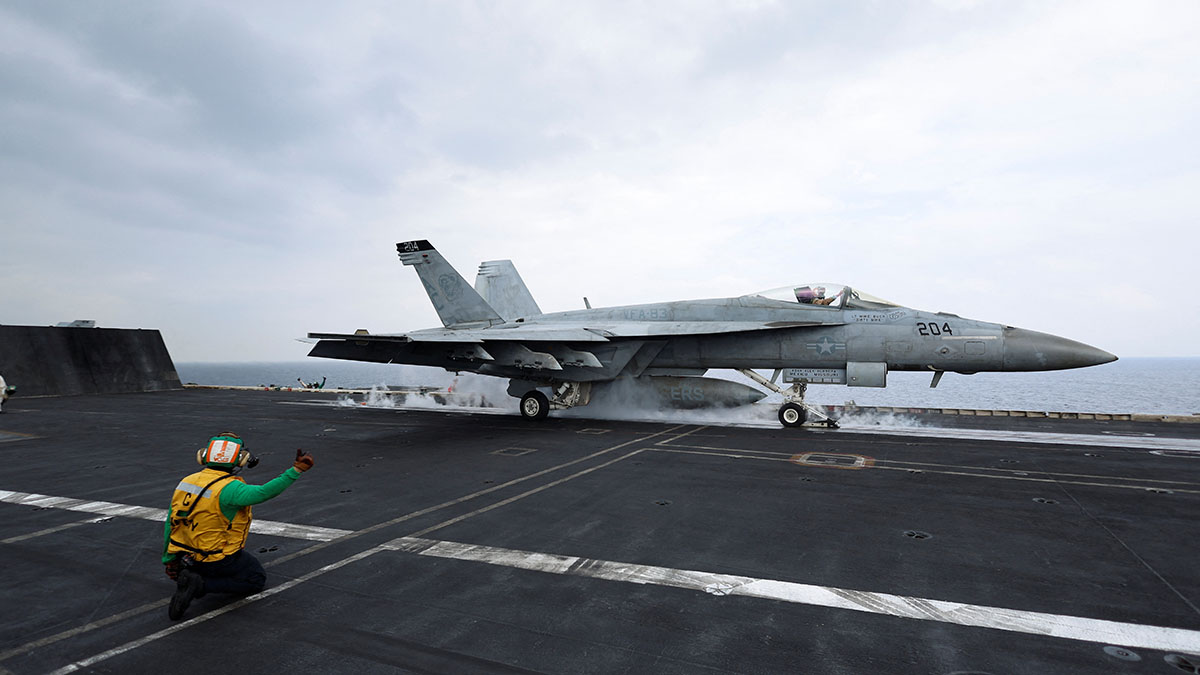 (File) A F/A-18E Super Hornet fighter jet. Image used for representative purpose/Reuters (File) A F/A-18E Super Hornet fighter jet. Image used for representative purpose/Reuters