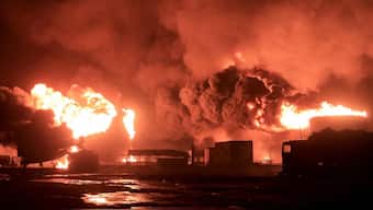 An oil facility in Houthi-controlled Yemen after an Israeli airstrike (Photo: AFP)