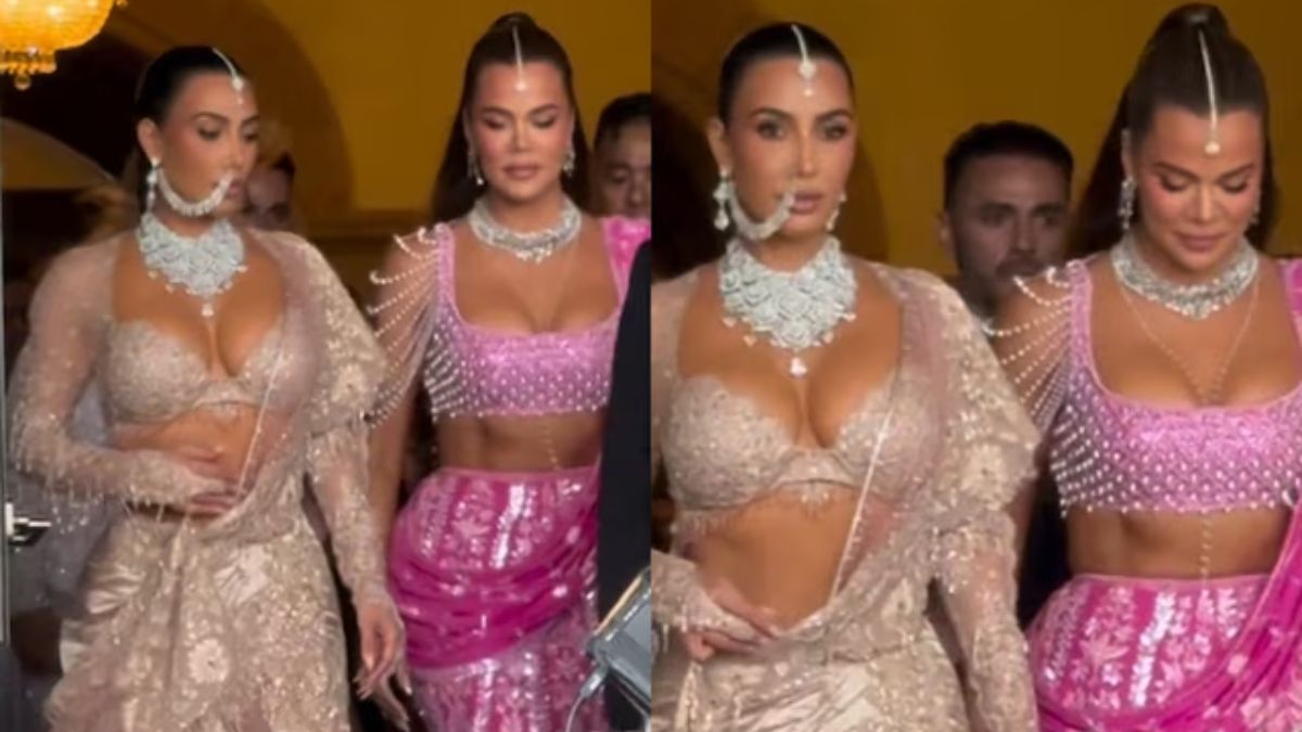 WATCH: Kim & Khloe Kardashian stun in their lehengas as they leave for Anant Ambani and Radhika Merchant's wedding reception WATCH: Kim & Khloe Kardashian stun in their lehengas as they leave for Anant Ambani and Radhika Merchant's wedding reception