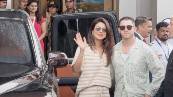  Priyanka Chopra and Nick Jonas arrive in Mumbai for Anant Ambani-Radhika Merchant's wedding