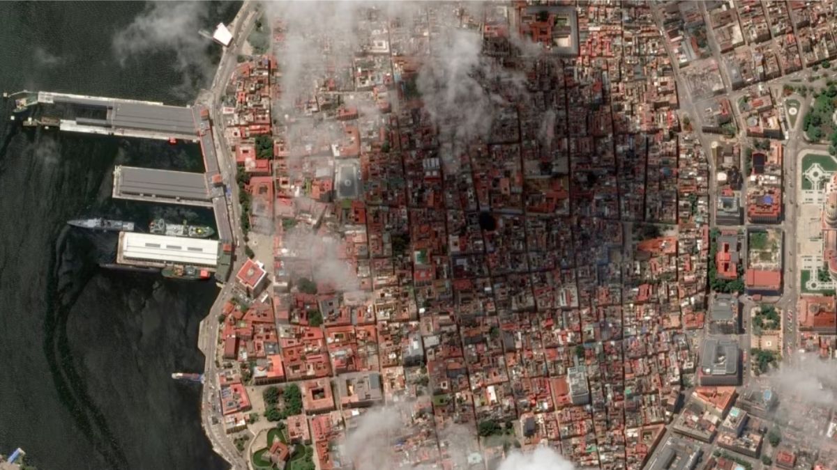 A satellite image shows Russian vessels and downtown Havana, Cuba, on June 13, 2024. (Image: Maxar Technologies via Reuters). File Photo A satellite image shows Russian vessels and downtown Havana, Cuba, on June 13, 2024. (Image: Maxar Technologies via Reuters). File Photo