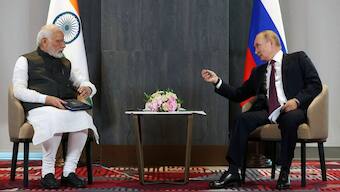 India PM Narendra Modi with Russia's Vladimir Putin. File Photo