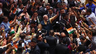 Prime Minister Narendra Modi at Indian diaspora event in Vienna.