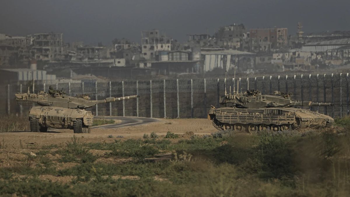 Israeli tanks near Gaza border. Representational Image. Israeli tanks near Gaza border. Representational Image.