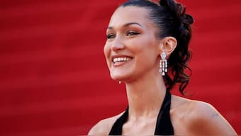 US model Bella Hadid has often criticised the Israel government. File Photo/AFP