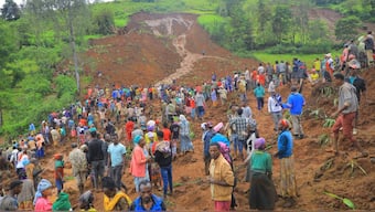  In this handout photo released by Gofa Zone Government Communication Affairs Department, hundreds of people gather at the site of a mudslide in the Kencho Shacha Gozdi district, Gofa Zone, southern Ethiopia, Monday, July 22, 2024. AP