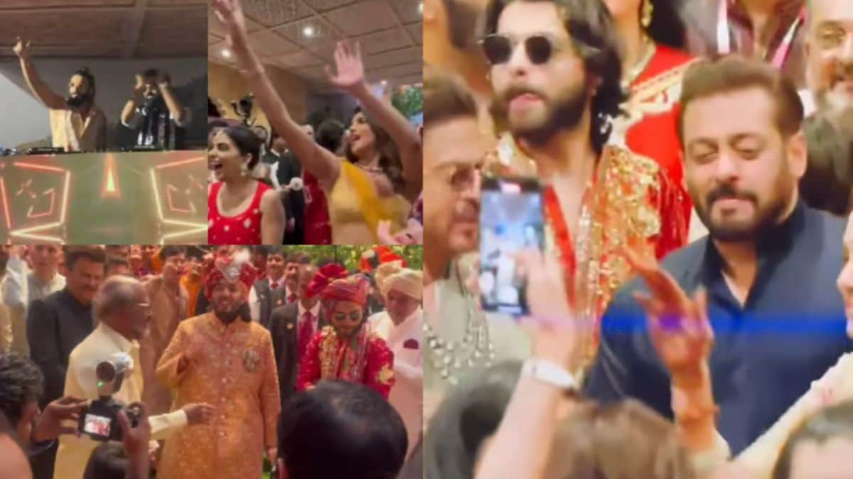 Inside Video: Shah Rukh Khan, Ranveer Singh, Rajinikanth, Priyanka Chopra dance their hearts out at Anant Ambani-Radhika Merchant's wedding