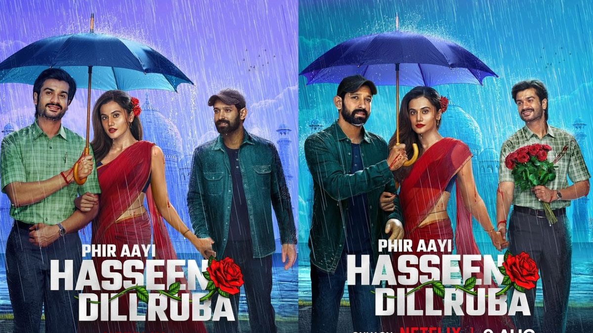 Netflix's 'Phir Aayi Hasseen Dillruba': Taapsee Pannu shares new posters, falls in love with Sunny Kaushal and '12th Fail' star Vikrant Massey