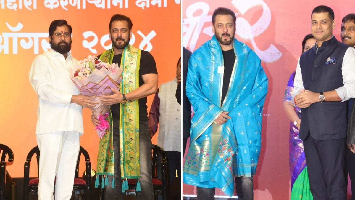 Maharashtra CM Eknath Shinde & Salman Khan launch 'Dharmaveer 2: Mukkam Post Thane' trailer at star-studded event