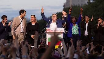 Macron-led coalition of centrist parties and NFP, a newly formed alliance of leftist parties, on the eve of elections sprang into immediate action.

Image: WP
