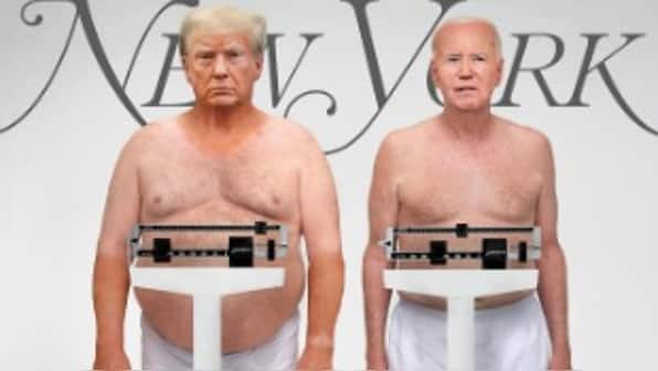 What’s the controversy surrounding a half-naked image of Trump, Biden on magazine?