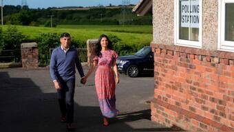 Rishi Sunak met his wife Akshata Murty while studying at Stanford University in California. Sunak has called his time in the state, where he also ran a hedge fund before taking the dive into politics, 'very special.'  Image courtesy: X
