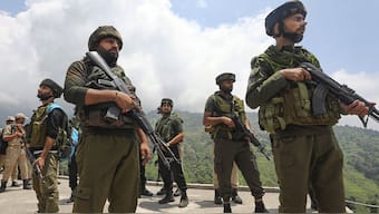 Kashmir Police and Special Operation Group (SOG) personnel on alert after multiple attacks in the region. The Kashmir Tigers has claimed responsibility for many of the recent attacks. File image/PTI