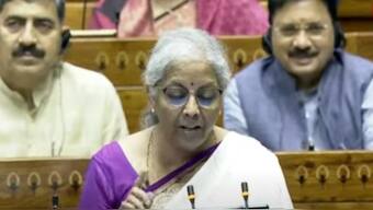 Finance Minister Nirmala Sitharaman presents the 2024 Union Budget. Sansad TV