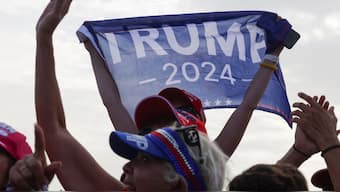 Supporters of Republican presidential candidate and former US President Donald Trump attend a campaign rally at Trump's golf resort in Doral, Florida, US, July 9, 2024. File Image/Reuters