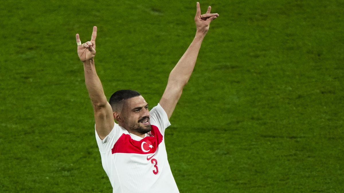 Turkey's Merih Demiral celebrates after scoring his side's second goal during a round of 16 match between Austria and Turkey at the Euro 2024 soccer tournament in Leipzig, Germany on Tuesday. UEFA has launched an investigation into Turkey soccer player Merih Demiral's “alleged inappropriate behaviorur” after he celebrated a goal at Euro 2024 by displaying a hand sign associated with an ultra-nationalist group. AP Turkey's Merih Demiral celebrates after scoring his side's second goal during a round of 16 match between Austria and Turkey at the Euro 2024 soccer tournament in Leipzig, Germany on Tuesday. UEFA has launched an investigation into Turkey soccer player Merih Demiral's “alleged inappropriate behaviorur” after he celebrated a goal at Euro 2024 by displaying a hand sign associated with an ultra-nationalist group. AP