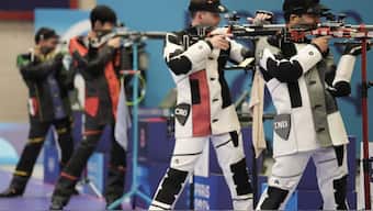 Indian shooter Arjun Babuta missed out on a medal after finishing fourth in the men's 10m air rifle shooting event of the Paris Olympics. Reuters 