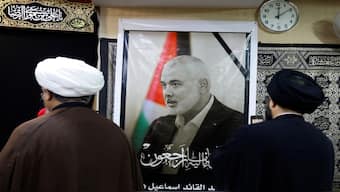 The assassination of Hamas chief Ismail Haniyeh has sparked fears of an all-out war in West Asia. In the photo, clerics offer condolences to Haniyeh. (Photo: Reuters)