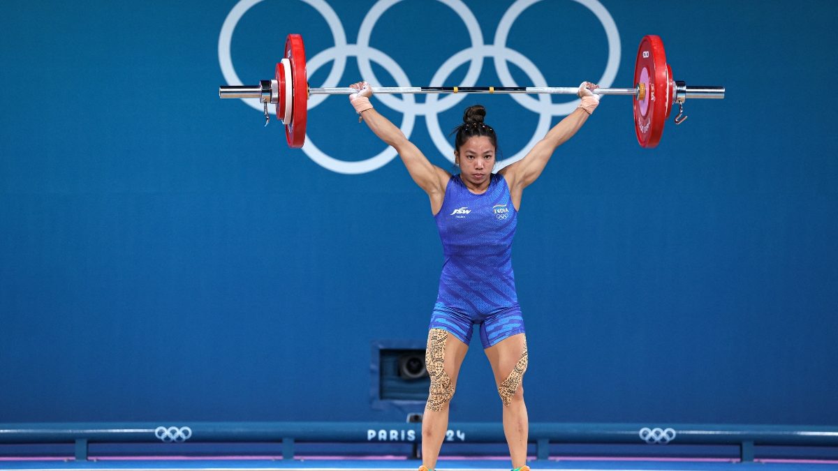 Mirabai Chanu lifted a total of 199 kg in the women's 49 kg weightlifting competition at the Paris Olympics on Wednesday. Reuters Mirabai Chanu lifted a total of 199 kg in the women's 49 kg weightlifting competition at the Paris Olympics on Wednesday. Reuters