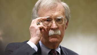 WASHINGTON, DC - AUGUST 17: Former National Security Adviser John Bolton speaks to reporters after speaking in a panel hosted by the National Council of Resistance of Iran  U.S. Representative Office (NCRI-US) at the Willard InterContinental Hotel on August 17, 2022 in Washington, DC. The NCRI-US held the panel to mark the 20th anniversary of their first press conference on the perceived threat of Irans nuclear weapons program. Recently the U.S. Justice Department announced charges against an Iranian operative for a plot to murder John Bolton.   Anna Moneymaker/Getty Images/AFP (Photo by Anna Moneymaker / GETTY IMAGES NORTH AMERICA / Getty Images via AFP)
