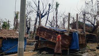 A drone strike on Monday (August 5) led to destruction and massive loss of life in Rakhine state in Myanmar. Image used for representative purpose/AFP
