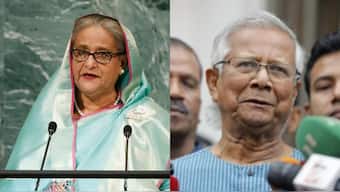 Bangladesh's Chief Adviser Muhammad Yunus and Former Prime Minister of Bangladesh Sheikh Hasina. File Image / AP