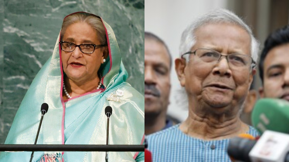 Bangladesh's Chief Adviser Muhammad Yunus and Former Prime Minister of Bangladesh Sheikh Hasina. File Image / AP Bangladesh's Chief Adviser Muhammad Yunus and Former Prime Minister of Bangladesh Sheikh Hasina. File Image / AP