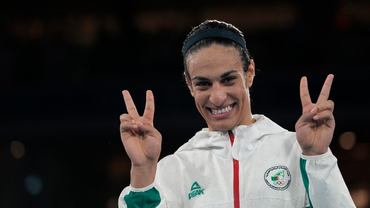 Imane Khelif’s Olympic gold should be withdrawn, says feminist group after report claims Algerian boxer is male Imane Khelif’s Olympic gold should be withdrawn, says feminist group after report claims Algerian boxer is male