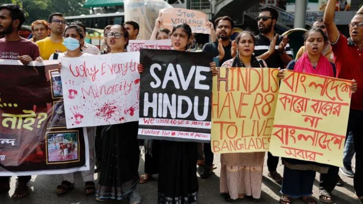 The Bangladesh National Hindu Grand Alliance has claimed that since August 5, the minority community faced attacks and threats in 278 locations across 48 districts. Source: REUTERS. The Bangladesh National Hindu Grand Alliance has claimed that since August 5, the minority community faced attacks and threats in 278 locations across 48 districts. Source: REUTERS.