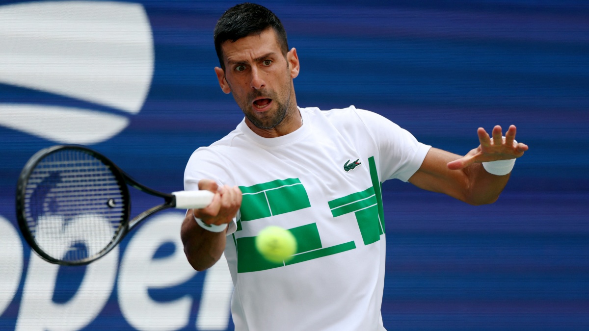 Novak Djokovic during a practice session ahead of the US Open. Reuters Novak Djokovic during a practice session ahead of the US Open. Reuters