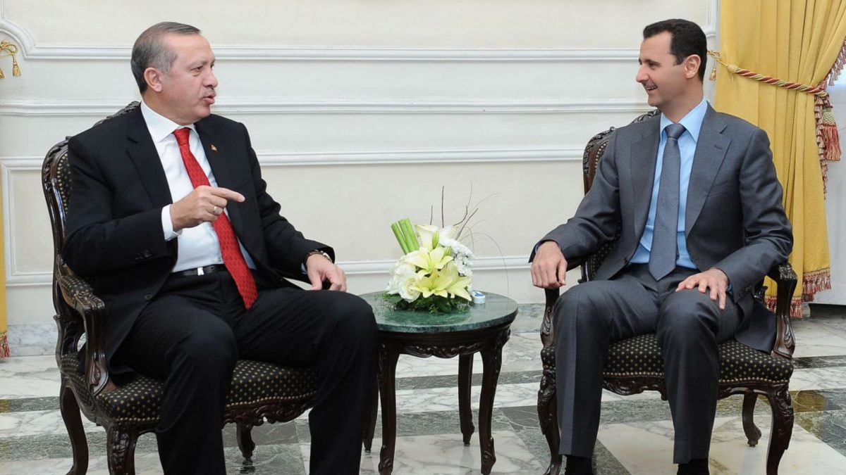 File photo of Turkish President Recep Tayyip Erdogan meeting Syrian President Bashar al-Assad. Source: REUTERS. File photo of Turkish President Recep Tayyip Erdogan meeting Syrian President Bashar al-Assad. Source: REUTERS.