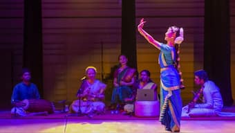 13-year-old Lei Muzi, the Chinese Bharatanatyam student, performs at the first ever Arangetram, in Beijing, China on August 11, 2024. Image- PTI