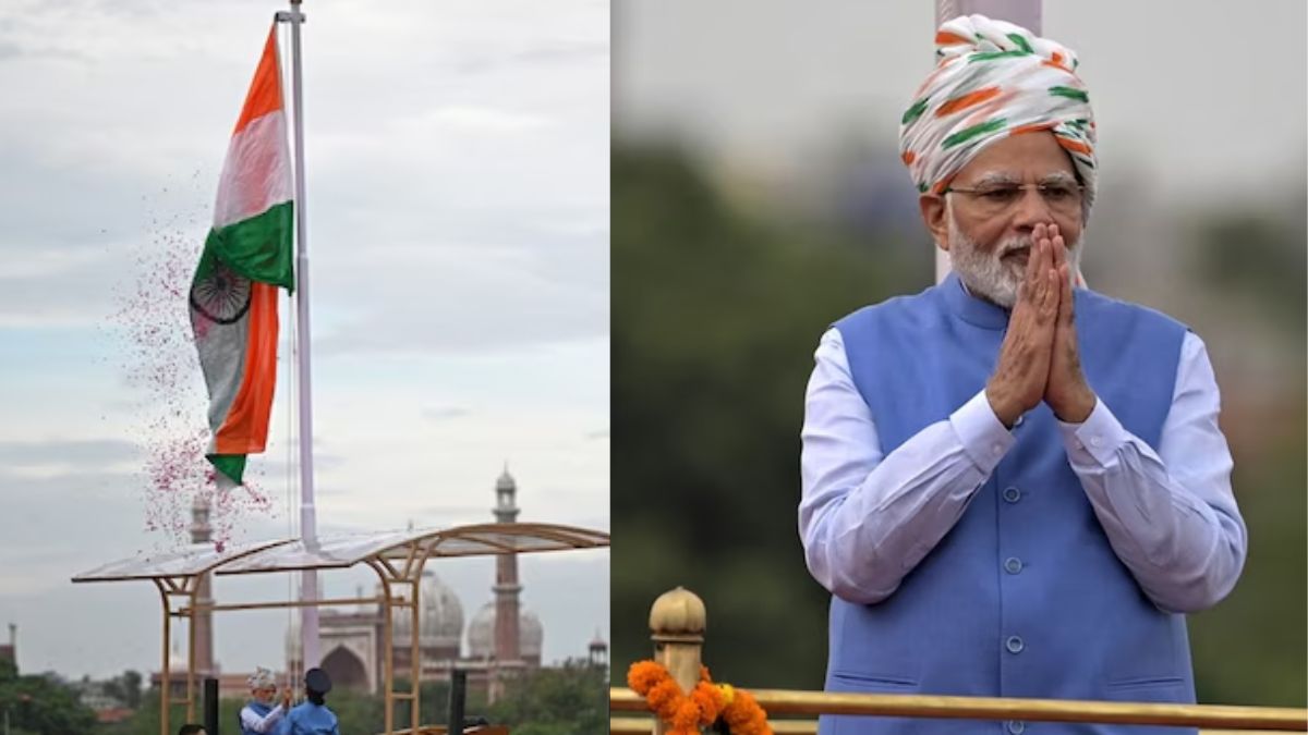 The prime minister urged political parties "from the Red Fort and with the national tricolour as a witness to ensure the nation's progress". The prime minister urged political parties "from the Red Fort and with the national tricolour as a witness to ensure the nation's progress".