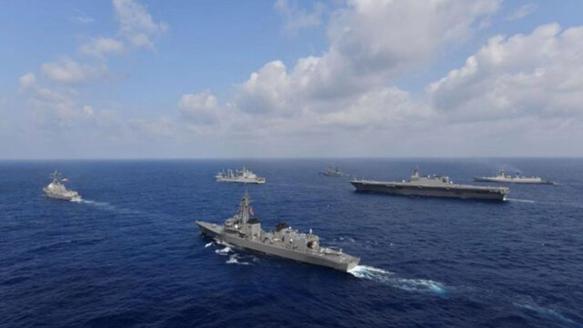 Amid growing Chinese pressure, two US allies hold joint drill in South China Sea Amid growing Chinese pressure, two US allies hold joint drill in South China Sea