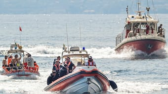 Italian firefighter divers work at the site of a shipwreck, in Porticello, Sicily, southern Italy, Thursday, Aug. 22, 2024. Divers searching the wreck of the superyacht Bayesian that sank off Sicily on Monday recovered a fifth body on Thursday and continued to search for one more as investigators sought to learn why the vessel sank so quickly.- File Photo- AP