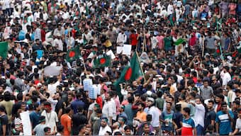 People participate in a rally against Prime Minister Sheikh Hasina and her government demanding justice for the victims killed in the recent countrywide deadly clashes, in Dhaka, Bangladesh, Sunday, Aug. 4, 2024.  Image- AP