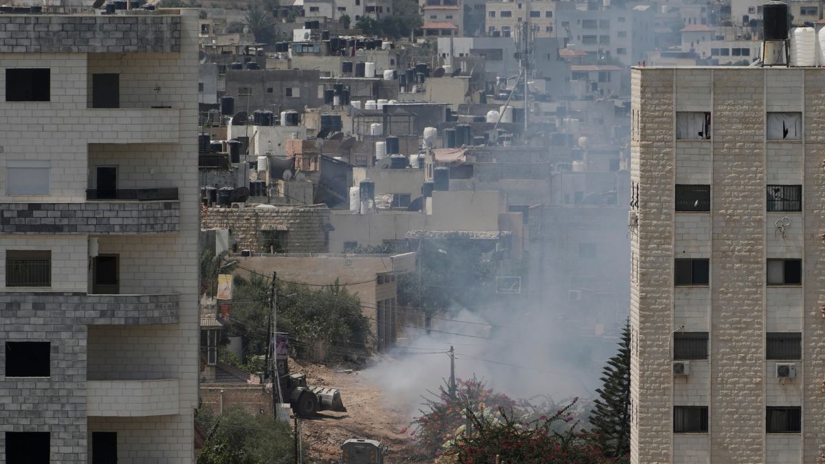 Smoke rises after an explosion during an Israeli military operation in the West Bank Jenin refugee camp, Saturday, Aug. 31, 2024. File Image- AP Smoke rises after an explosion during an Israeli military operation in the West Bank Jenin refugee camp, Saturday, Aug. 31, 2024. File Image- AP