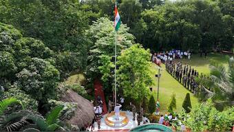 India's 78th Independence Day, the highest flag in North-East India was raised at the INA headquarters complex in Moirang, Manipur's Bishnupur district. X/@NBirenSingh