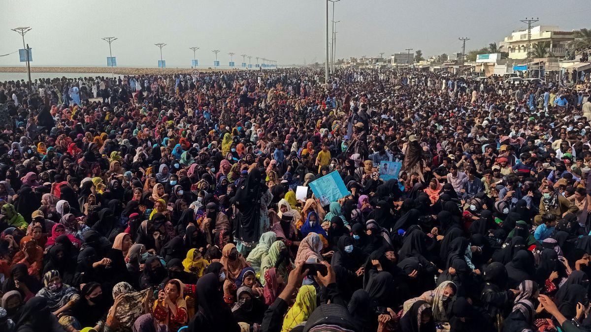 Supporters of the Balochistan Yakjehti Committee (BYC) listen to the speech of their leader during what they call the Baloch National Gathering in Gwadar, Pakistan, July 28, 2024. Reuters Supporters of the Balochistan Yakjehti Committee (BYC) listen to the speech of their leader during what they call the Baloch National Gathering in Gwadar, Pakistan, July 28, 2024. Reuters