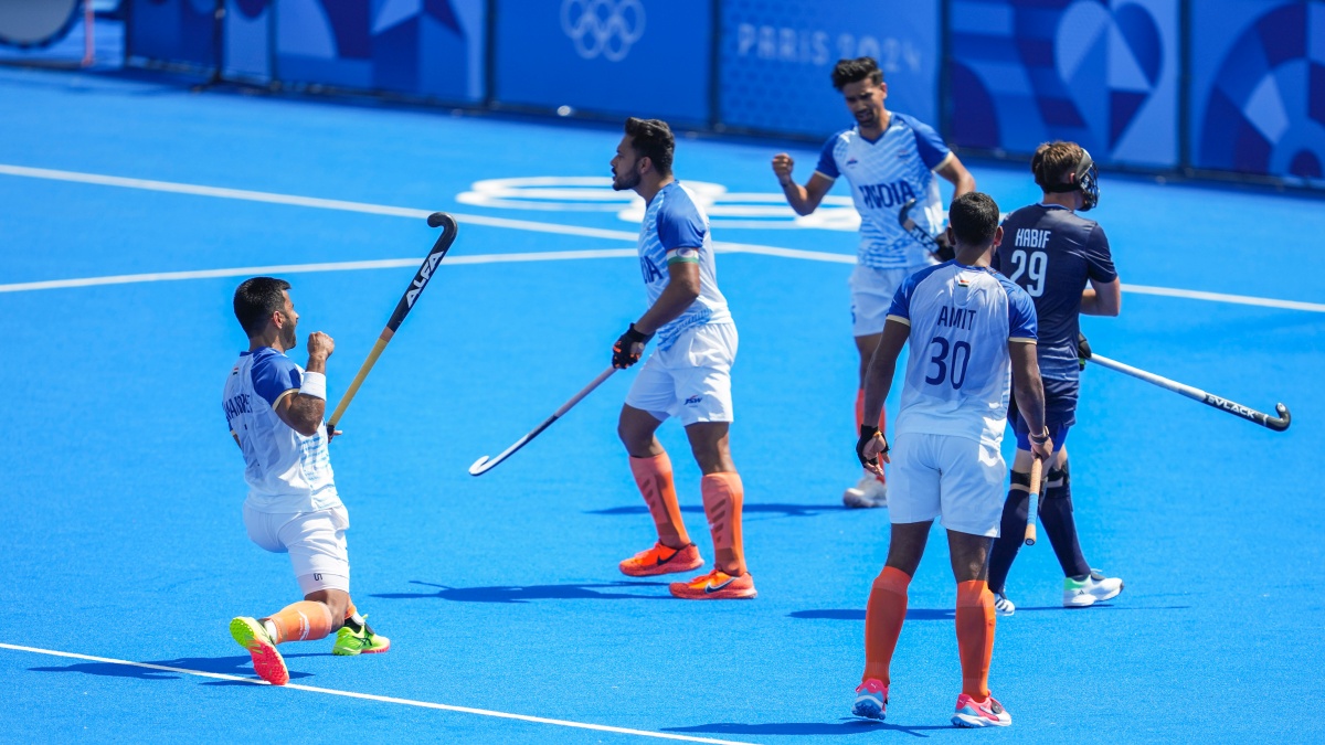 Harmanpreet Singh scores with a penalty corner against Argentina in the Paris Olympics. PTI Harmanpreet Singh scores with a penalty corner against Argentina in the Paris Olympics. PTI