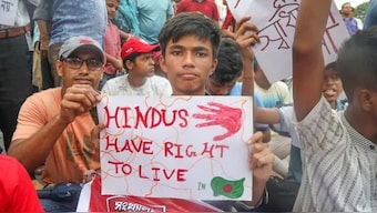 Within four days of Hasina’s ouster on August 5, Oikya Parishad, a council of Hindu, Christian and Buiddhist minorities in Bangladesh, reported 205 incidents of persecution of members of minority communities across 52 districts. Image: PTI