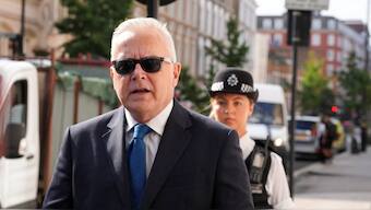 Former BBC news presenter Huw Edwards walks outside Westminster Magistrates' Court, ahead of his court hearing after being charged with indecent child picture crimes, in London, UK, July 31, 2024. Reuters